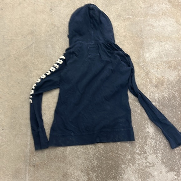 Vintage y2k Abercrombie Navy Hoodie with spellout - Picture 6 of 7